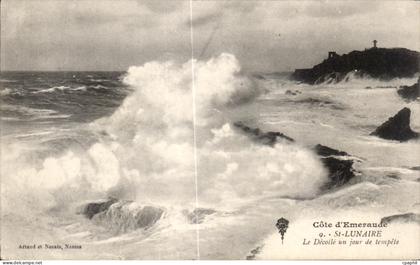 CPA Saint Lunaire Le du Decolle un Jour de Tempete Cote d Emeraude