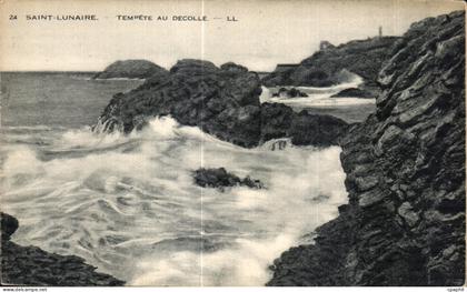 CPA Saint Lunaire Tempete Au Decolle