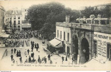 CPA Saint malo la place chateaubriand