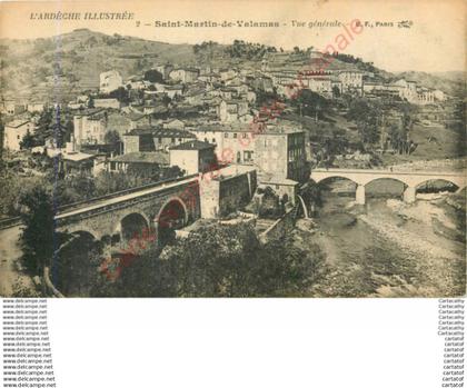 07.   SAINT MARTIN DE VALAMAS .  Vue générale .
