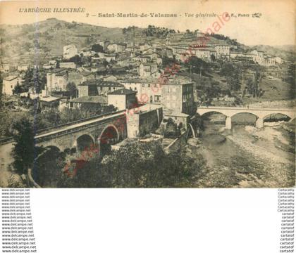 07.   SAINT MARTIN DE VALAMAS .  Vue générale .