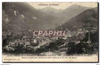 CPA Vallee de la Vesubie Saint Martin Vesubie Vue generale et vallee du Boreon