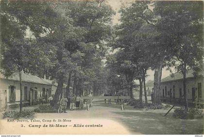 Carte Postale Ancienne - 94 - Saint Maur des Fosses - Camp de Saint Maur - Allée centrale - Animée - CPA - Voir Scans Re