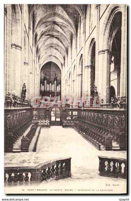 CPA Saint Maximin la Sainte Baume interieur de la Basilique Orgue