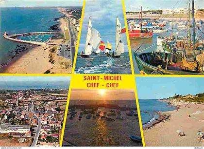44 - Tharon Plage Saint Michel Chef Chef - Multivues - Bateaux - Plage - Voile - CPM - Voir Scans Recto-Verso