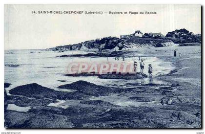 CPA Saint Michel Chef Chef Rochers et plage du Redols