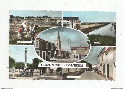 cp , 85 , SAINT MICHEL EN L'HERM , multi vues , vierge , ed. Gaby/Artaud