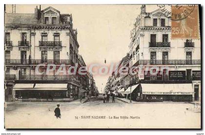CPA Saint Nazaire la rue villes Martin
