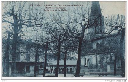 SAINT NICOLAS DE LA GRAVE  L'EGLISE ET LA HALLE