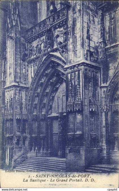 CPA Saint Nicolas De Port La Basilique Le Grand Portail