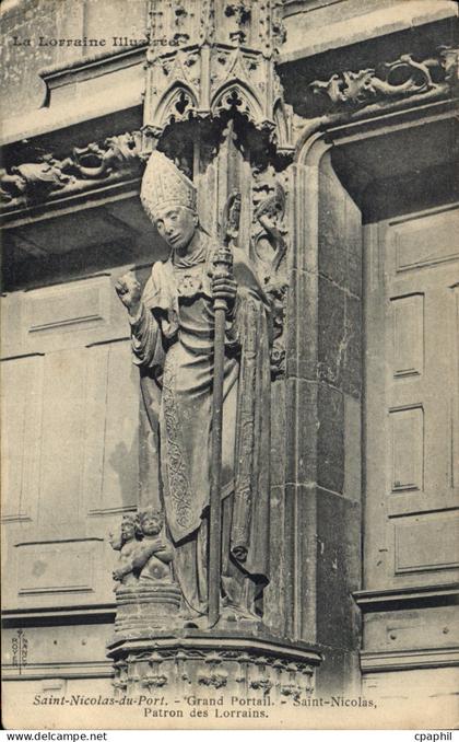 CPA Saint Nicolas du Port Grand Portail Saint Nicolas Patron des Lorrains