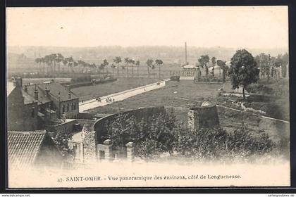 CPA Saint-Omer, Vue panoramique des environs, cotè de Longuenesse