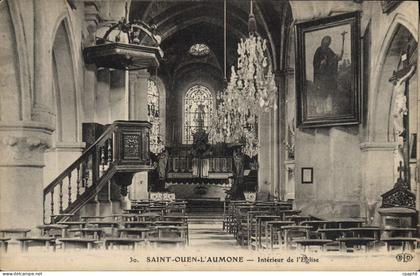 CPA Saint Ouen L'Aumone Interieur de l'Eglise