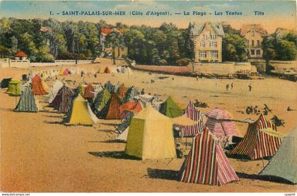 CPA Saint Palais sur Mer Cote d'Argent La Plage Les Tentes