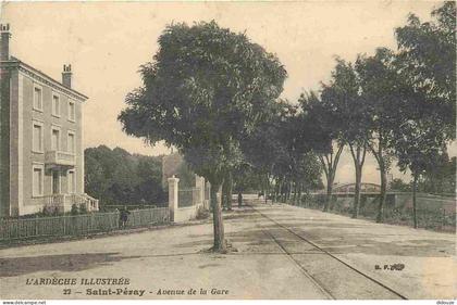 Carte Postale Ancienne - 07 - Saint-Péray - Avenue de la gare - CPA - Voir Scans Recto-Verso