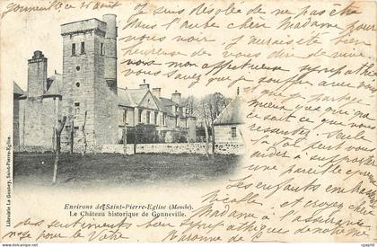 CPA Environs de Saint Pierre Eglise Manche Le Chateau historique de Gonneville
