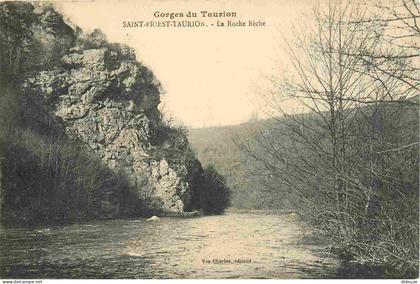 Carte Postale Ancienne - 87 - Saint-priest-taurion - Gorges du Taurion la Roche Bèche - CPA - Oblitération de 1913 - Voi