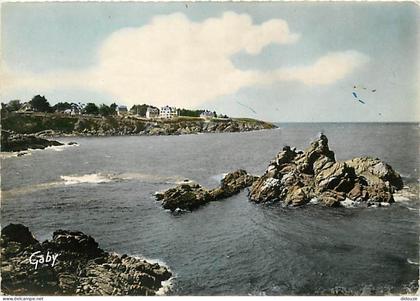 Carte Postale - 22 - Saint Quay Portrieux - Rocher de Gerbot d'Avoine et Poinfe de la Roche Noire - Flamme Postale de Sa
