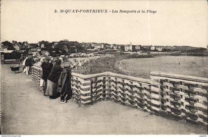 CPA SAINT-QUAY-PORTRIEUX les remparts et la plage