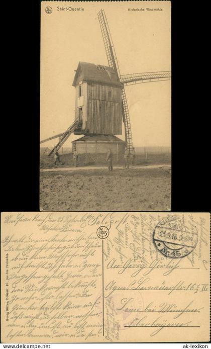 CPA Saint-Quentin Saint-Quentin Historische Windmühle 1916