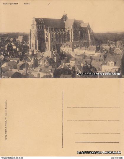 CPA Saint-Quentin Saint-Quentin Panorama mit Kirche 1918