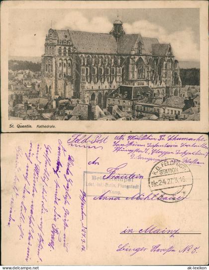 Saint-Quentin Saint-Quentin Kathedrale (Basilika) von Saint-Quentin 1916