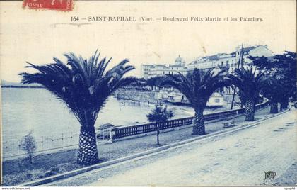CPA Saint Raphael Boulevard Felix Marlin et les Palmiers