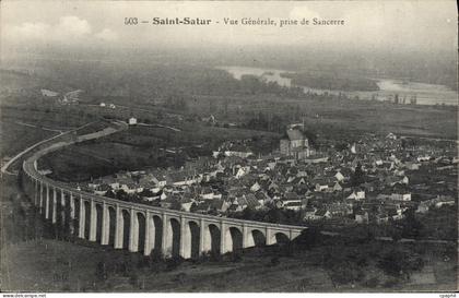 CPA Saint Satur Vue Generale Prise de Sancerre