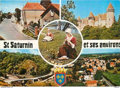 18 - Saint Saturnin - et ses environs - Multivues - Blasons - Folklore - CPM - Voir Scans Recto-Verso