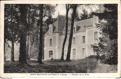 CPA Saint Sauveur En Puisaye Chateau De La Folie