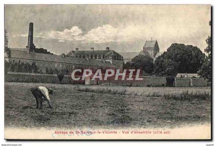 CPA Abbaye de St Sauveur le Vicomte Vue d'ensemble