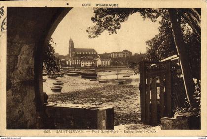 CPA Saint Servan Port Saint Pere Eglise Sainte Croix