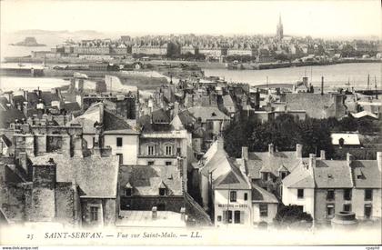 CPA Saint Servan Vue Sur Saint Malo