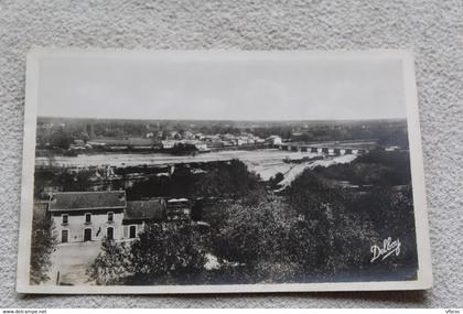 Cpsm, Saint Sever sur Adour, la gare, le pont et le quartier de Péré, Landes 40