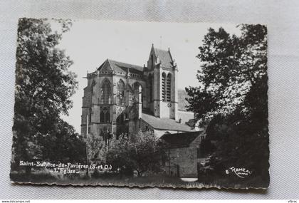 Cpsm, Saint Sulpice de Favières, l'église, Essonne 91