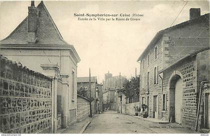 69 - Saint Symphorien sur Coise - Entrée de la Ville par la Route de Givors - Oblitération ronde de 1921 - CPA - Voir Sc