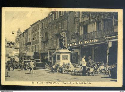 cpa du 83 Saint Tropez  , Quai Suffren , le café de Paris   JU25-95