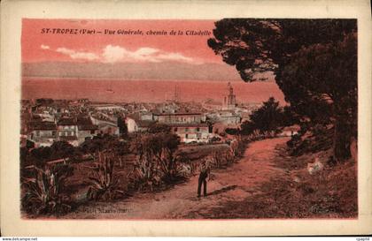 CPA Saint Tropez Vue Generale Chemin de la Citadelle