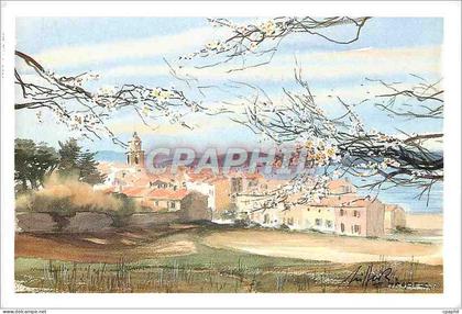 CPM Cartina Le village de Saint Tropez Aquarelle de Jean Michel Seiller