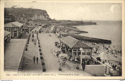 CPA Saint Valery en Caux Panorama de la Plage