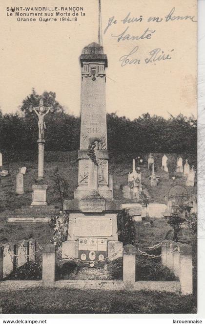 76 - SAINT WANDRILLE RANCON - Le Monument aux Morts de la Grande Guerre
