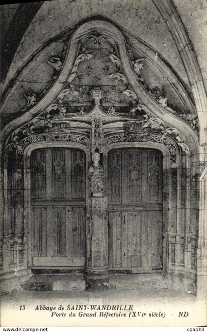 CPA Abbaye de Saint Wandrille Porte du grand refectoire