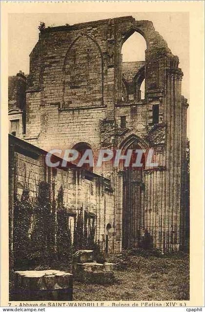 CPA Abbaye de Saint Wandrille Ruines de l'Eglise