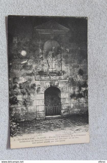 A243, Sainte Genevieve, la grotte, élevée à la mémoire de la princesse Geneviève de Bourbon, Essonne 91