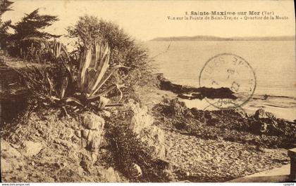 CPA Sainte Maxime sur Mer Var Vue sur la Pointe de Saint Tropez Quartier de la Moute