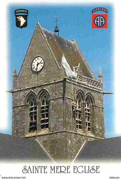Carte Postale - 50 - Sainte Mère Eglise - L'Eglise - Le clocher - Mannequin représentant le parachutiste américain John