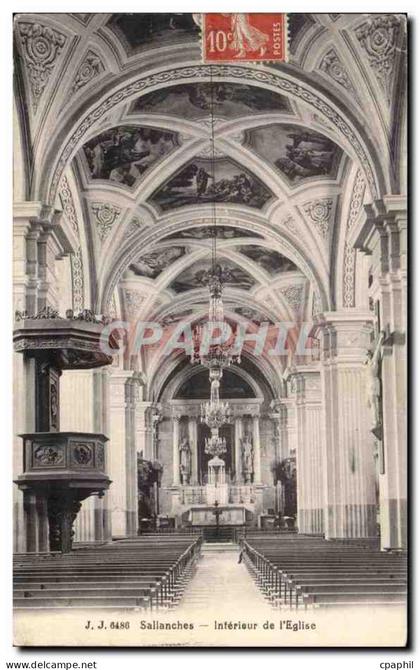 CPA Sallanches Interieur de l'Eglise