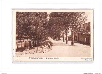 11 SALLELES AUDE Allée du Gaillousty, Canal du Midi, ed Blaché, 193?