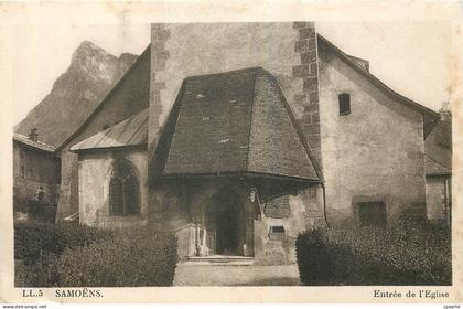 CPA Samoens Entree de l'Eglise