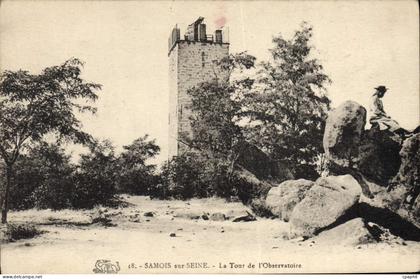 CPA Samois Sur Seine La Tour De I'Observatoire